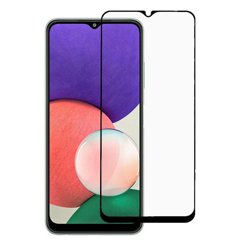 Full Screen Coverage Silk Printing Full Glue Tempered Glass Screen Protector for Samsung Galaxy A22 5G (EU Version) - 1