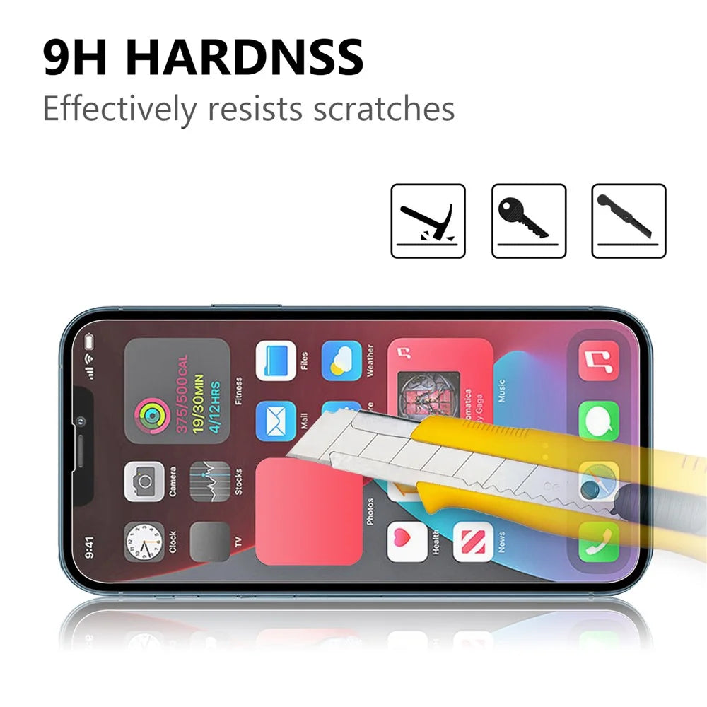 For iPhone 13 Pro / iPhone 13 6.1-inch 2Pcs 9H Hardness Ultra-thin Clear 2.5D Tempered Glass Screen Protector - 3