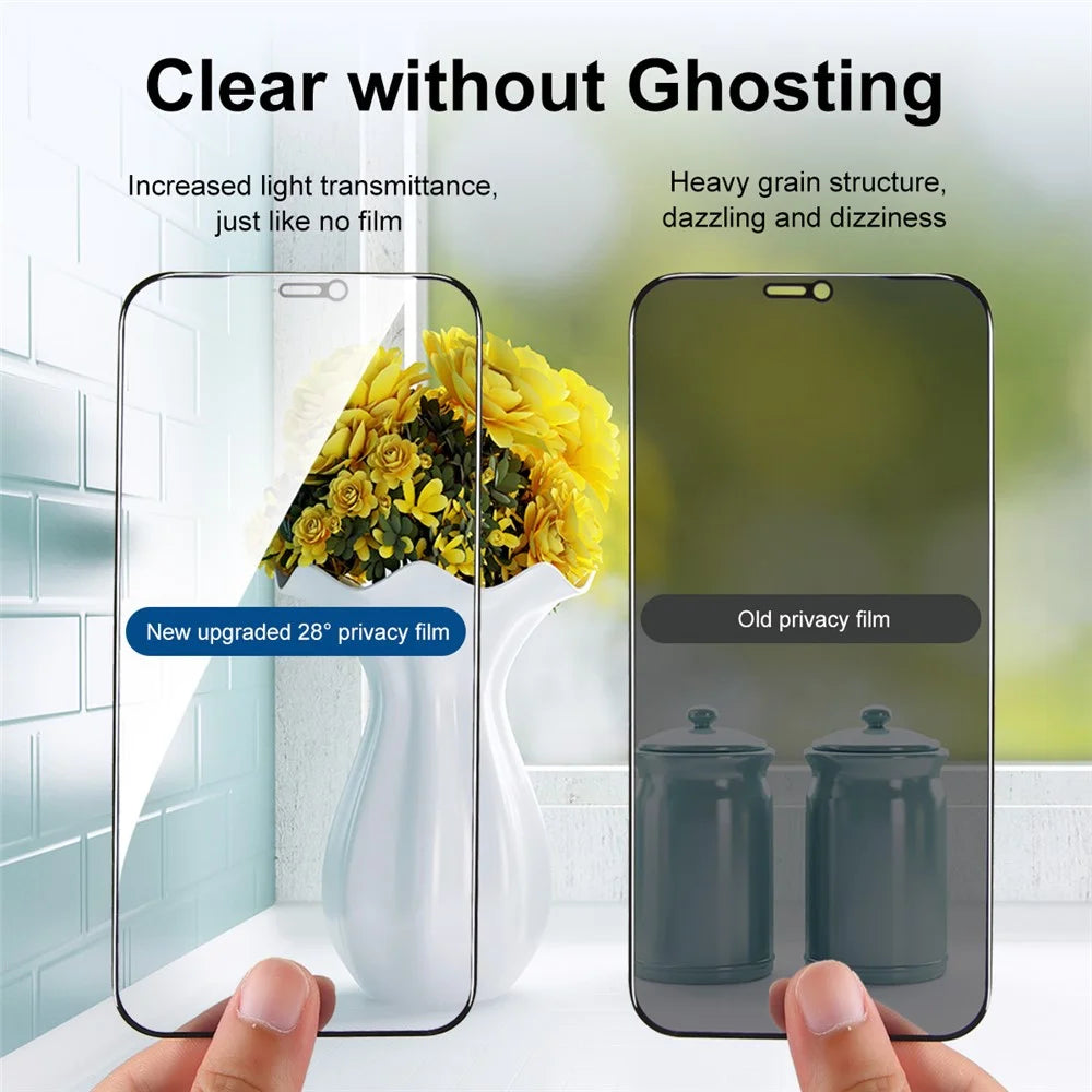 ENKAY HAT PRINCE 2Pcs Anti-glare 28° Anti-spy Tempered Glass Explosion-proof Full Screen Coverage Protector Film for iPhone 12 Pro Max 6.7 inch - 4