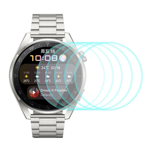 ENKAY HAT PRINCE 5Pcs / Pack 0.2mm 9H Hardness 2.15D Arc Edge Ultra Clear Tempered Glass Screen Film for Huawei Watch 3 Pro 48mm - 1