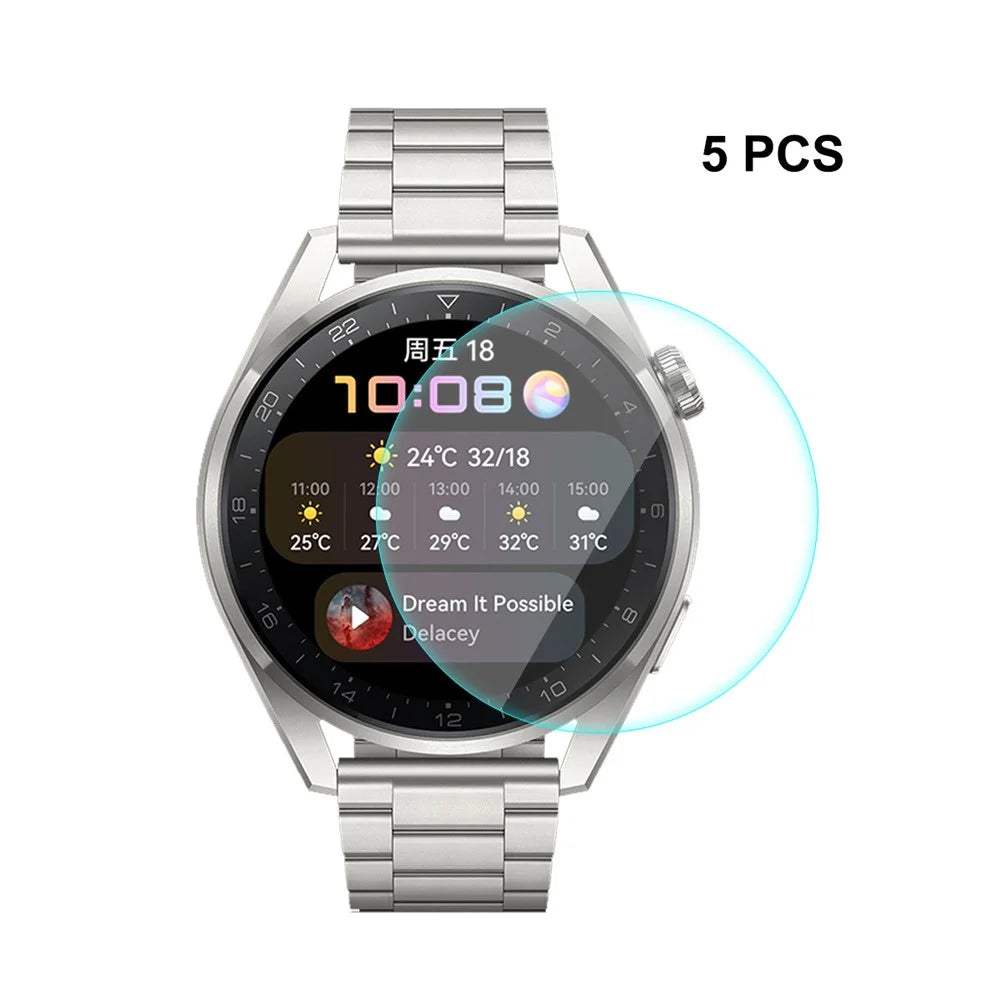 ENKAY HAT PRINCE 5Pcs / Pack 0.2mm 9H Hardness 2.15D Arc Edge Ultra Clear Tempered Glass Screen Film for Huawei Watch 3 Pro 48mm - 2