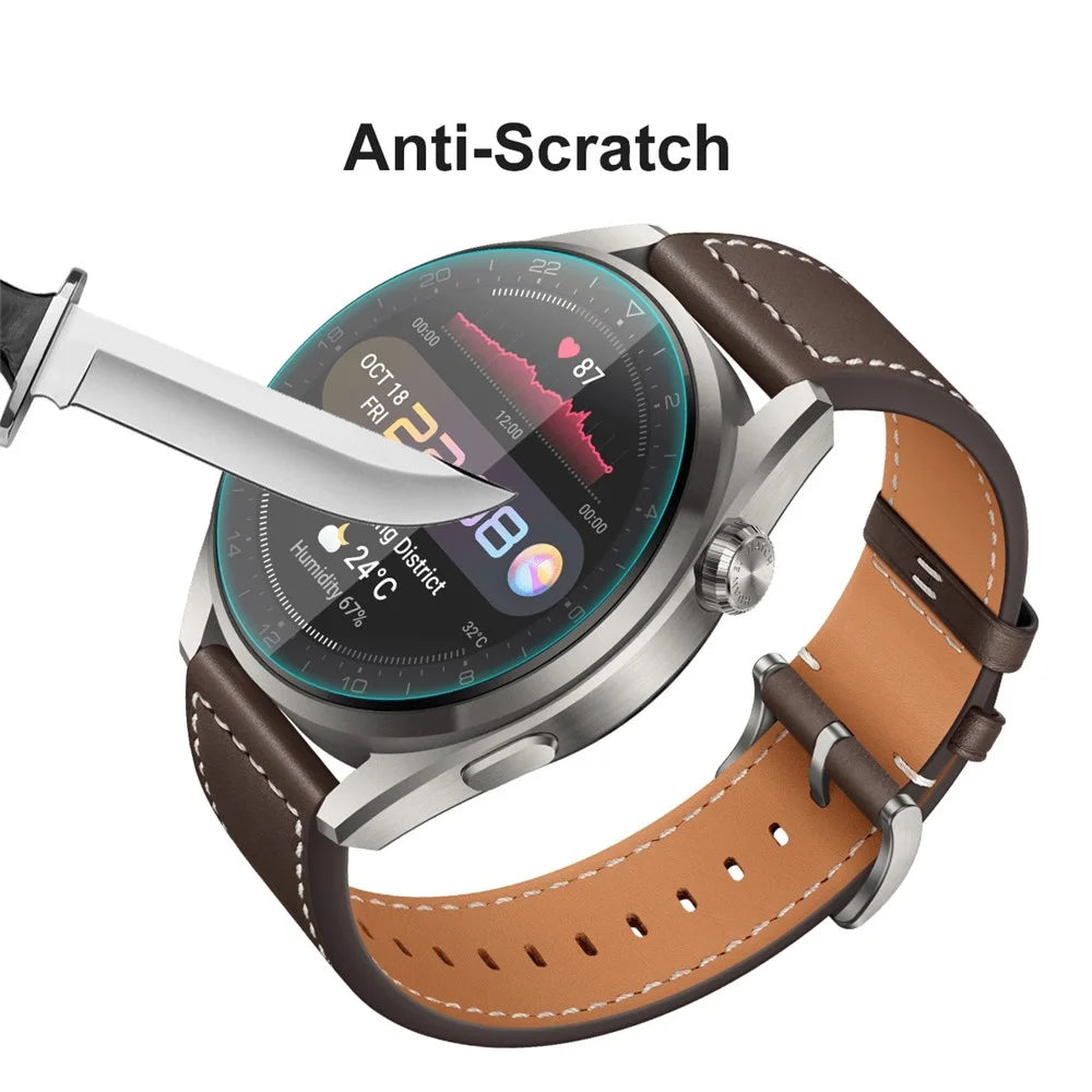 ENKAY HAT PRINCE 5Pcs / Pack 0.2mm 9H Hardness 2.15D Arc Edge Ultra Clear Tempered Glass Screen Film for Huawei Watch 3 Pro 48mm - 6