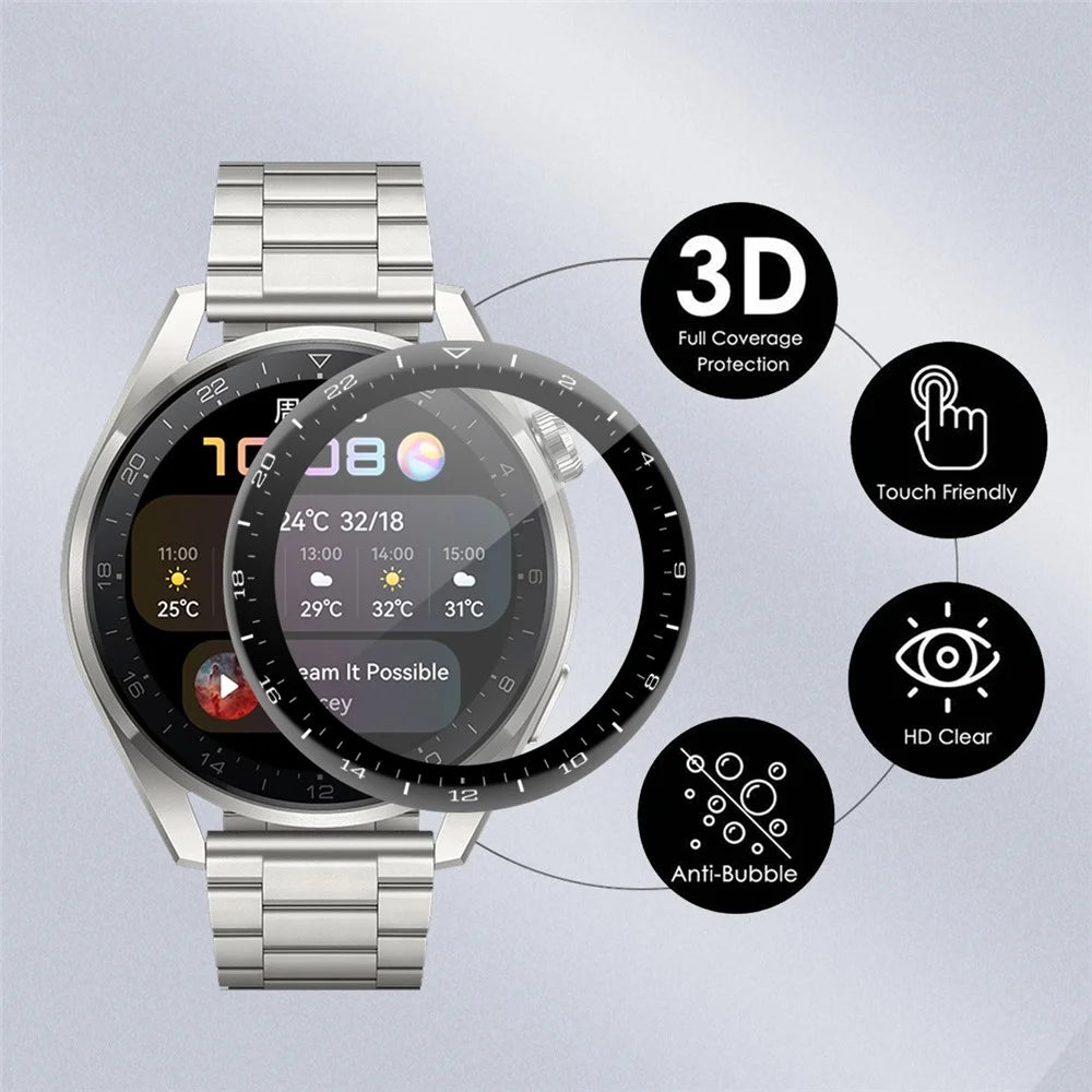 ENKAY HAT PRINCE 3D Curved Soft PC Edge + PMMA Full Screen Tempered Glass Protector Film for Huawei Watch 3 Pro 48mm - 3