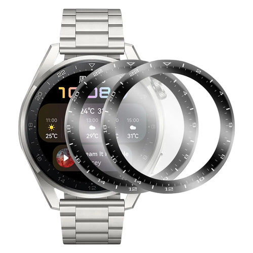 ENKAY HAT PRINCE [2PCS] 3D Curved Soft PC Edge + PMMA Full Cover Tempered Glass Screen Protectors for Huawei Watch 3 Pro 48mm - 1