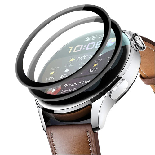 ENKAY HAT PRINCE [2PCS] 3D Curved Soft PC Edge + PMMA Full Screen Tempered Glass Protector Guards for Huawei Watch 3 46mm - 1