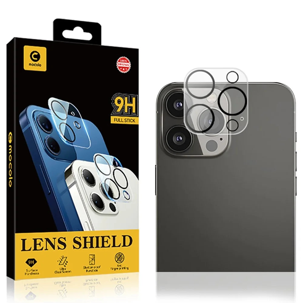 MOCOLO Camera Lens Protector for iPhone 13 Pro Max 6.7 inch, Tempered Glass Silk Printing Lens Cover Film Anti-explosion Anti-fingerprint - Transparent - 6