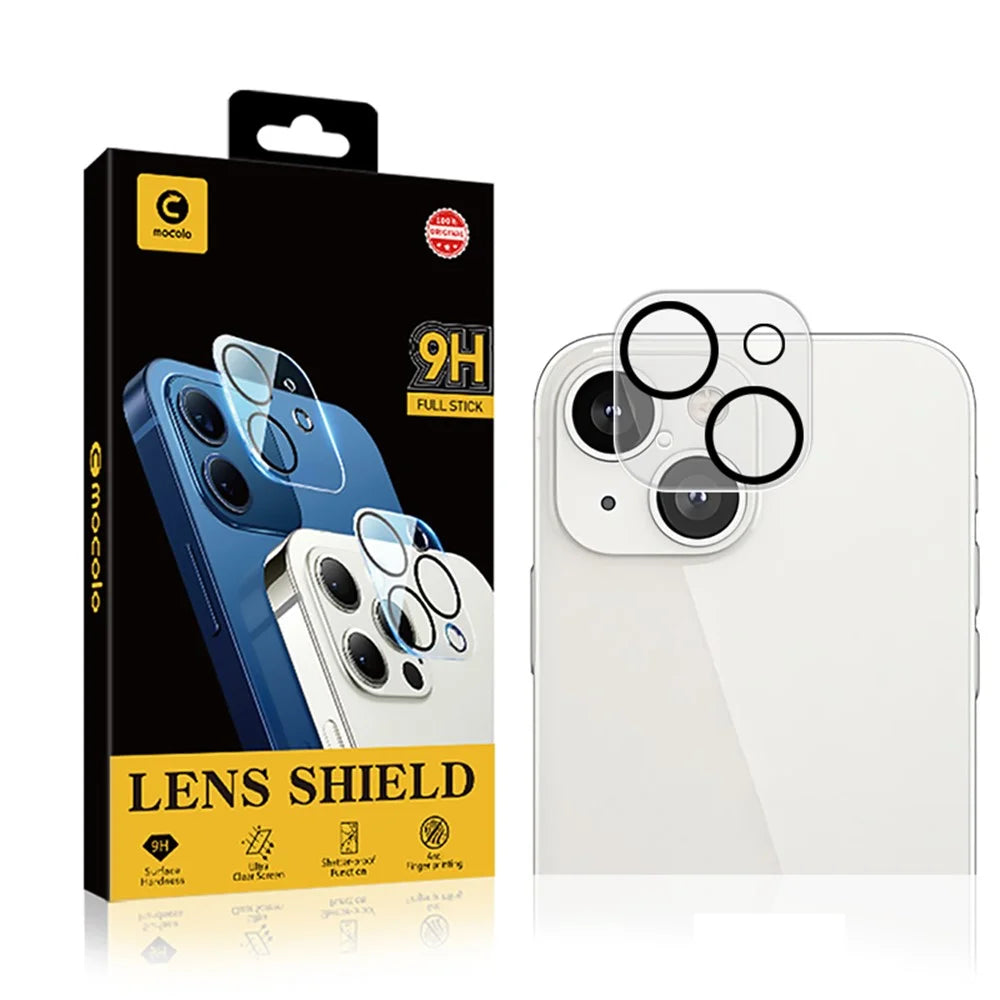 MOCOLO Camera Lens Film for iPhone 13 mini 5.4 inch, Silk Printing HD Explosion-proof Tempered Glass Camera Cover - Transparent - 5
