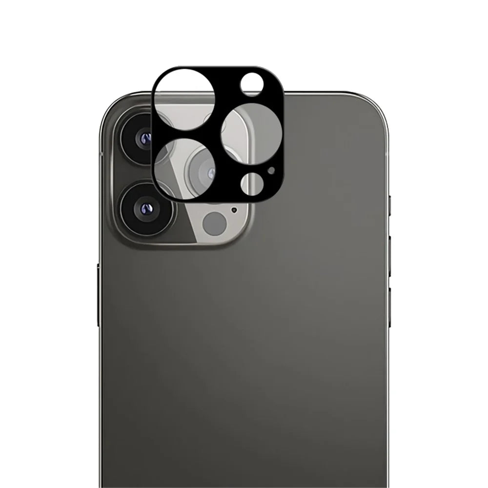 MOCOLO Silk Printing Camera Lens Film for iPhone 13 Pro Max 6.7 inch, 9H Hardness Precise Cutout Tempered Glass Camera Lens Protector - Black - 2