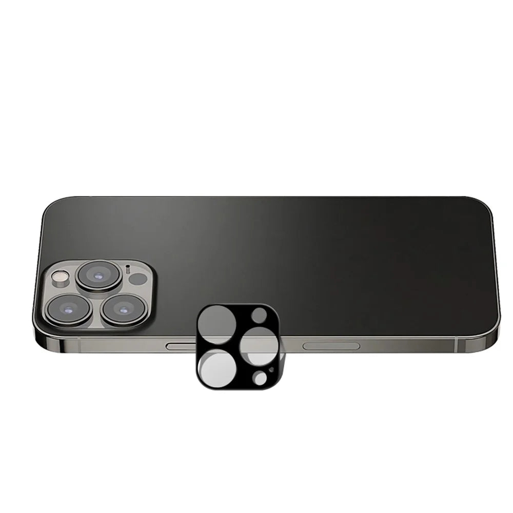 MOCOLO Silk Printing Camera Lens Film for iPhone 13 Pro Max 6.7 inch, 9H Hardness Precise Cutout Tempered Glass Camera Lens Protector - Black - 5