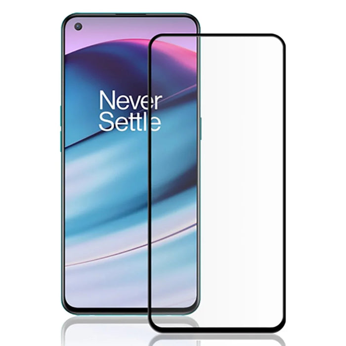 MOCOLO HD 9H Full Screen Coverage Silk Print High Definition Tempered Glass Full Glue Protector for OnePlus Nord CE 5G - Black - 1