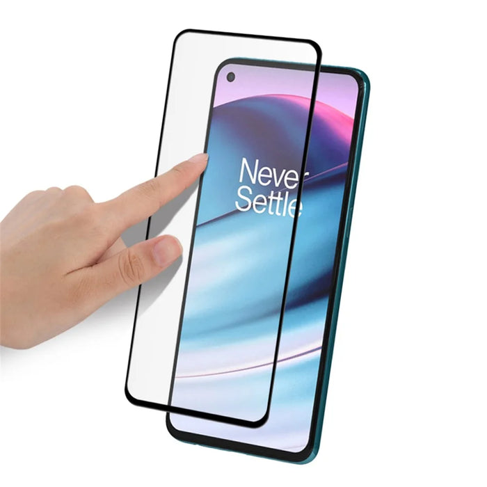 MOCOLO HD 9H Full Screen Coverage Silk Print High Definition Tempered Glass Full Glue Protector for OnePlus Nord CE 5G - Black - 4