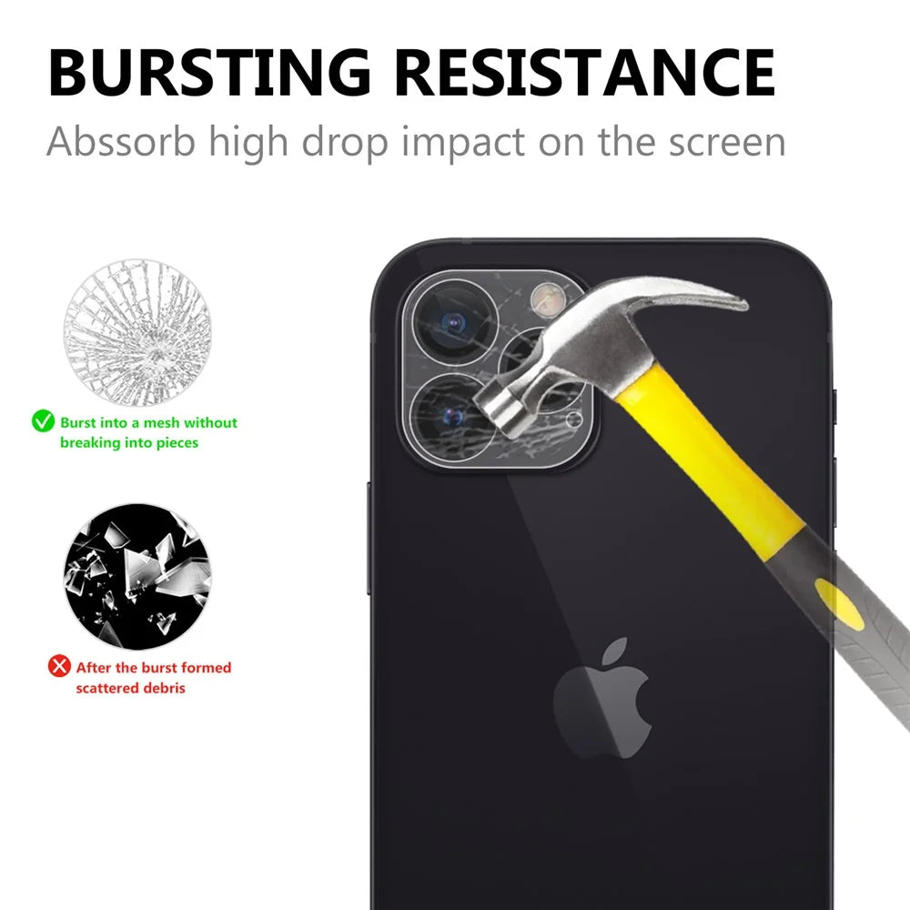 HD Camera Lens Films for iPhone 13 Pro 6.1 inch, Anti-Scratch Camera AGC Glass Lens Screen Protector - 2