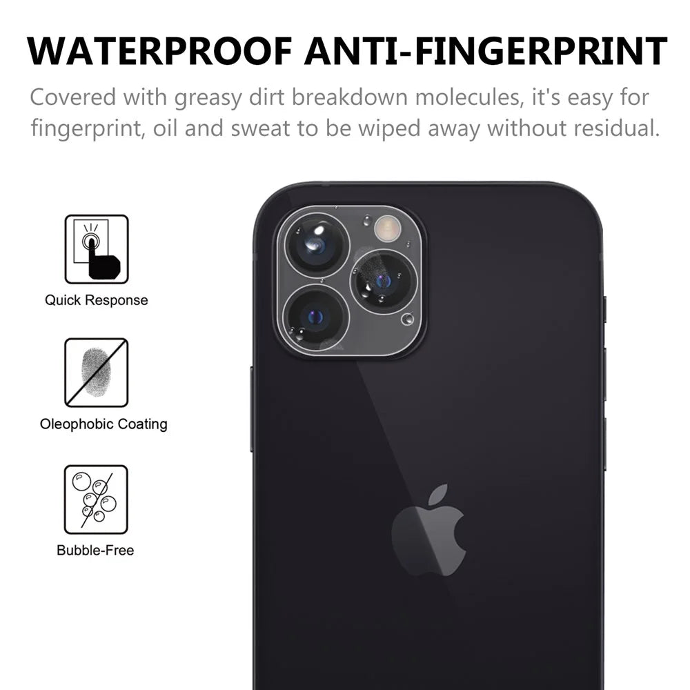 HD Camera Lens Films for iPhone 13 Pro 6.1 inch, Anti-Scratch Camera AGC Glass Lens Screen Protector - 4