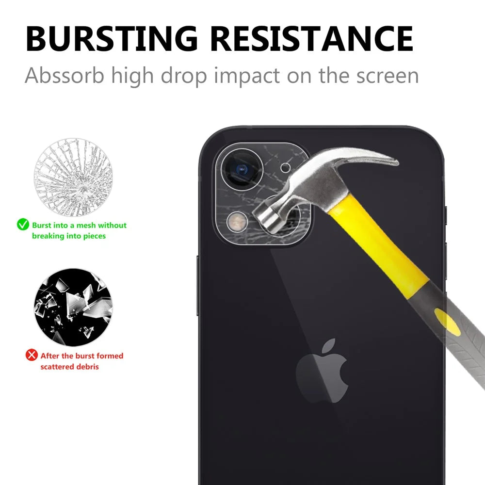 Ultra Clear HD Tempered Glass Shatter-Proof Camera Lens Protector Films for iPhone 13 6.1 inch - 2