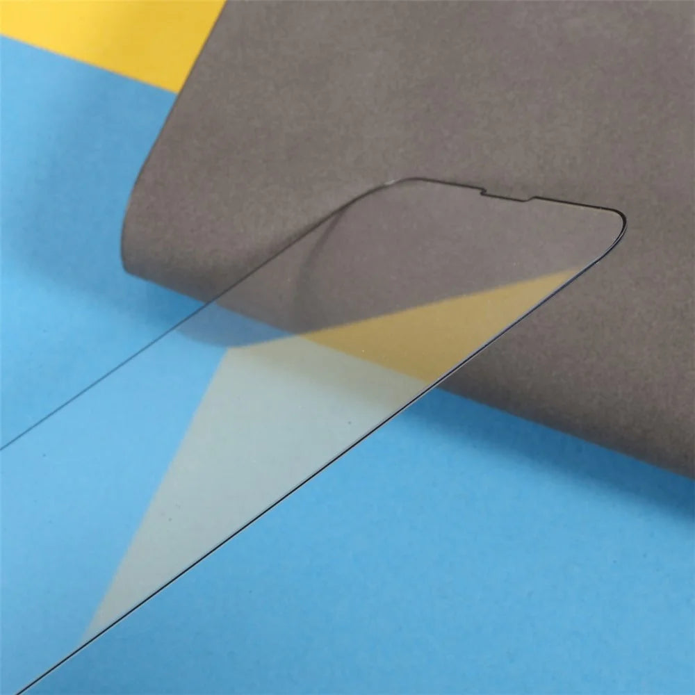 For iPhone 13 / 13 Pro / 14 Anti-Scratch  Screen Protector Full Covering Full Glue Silk Printing Tempered Glass Film - 6
