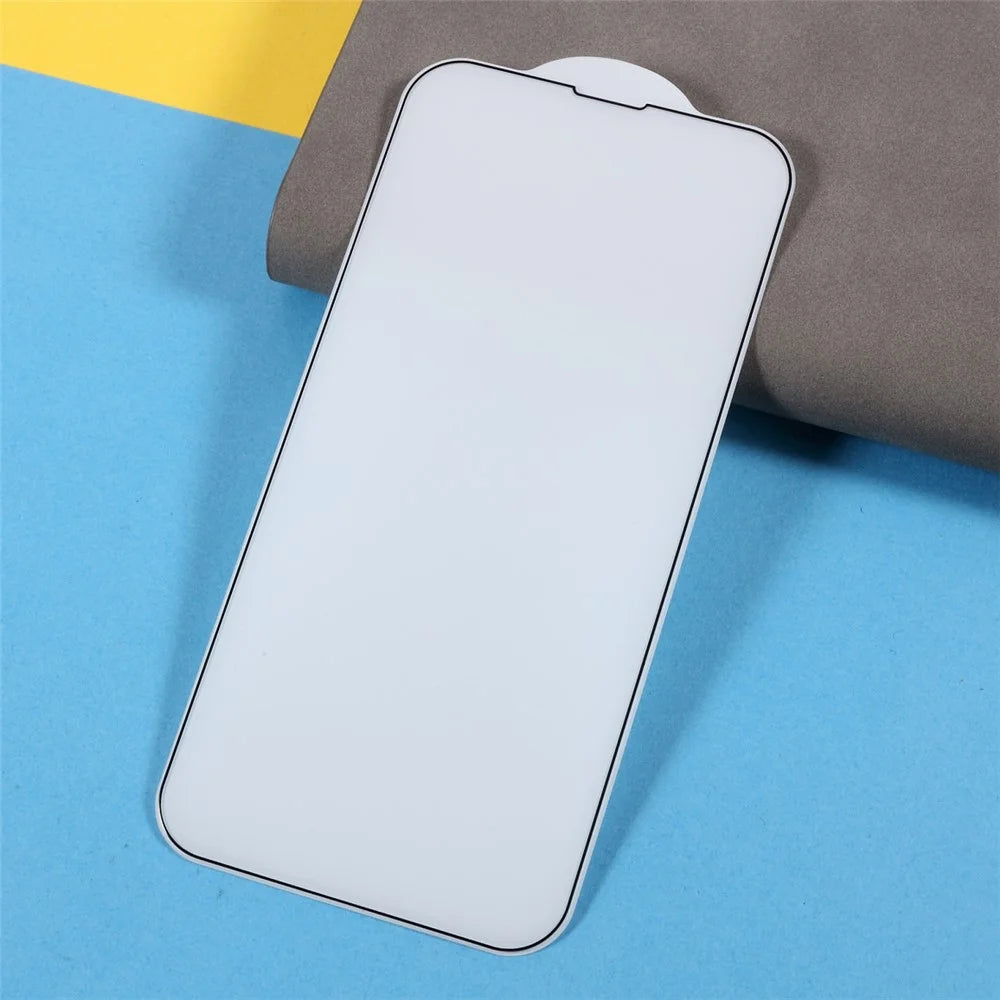 For iPhone 13 / 13 Pro / 14 Anti-Scratch  Screen Protector Full Covering Full Glue Silk Printing Tempered Glass Film - 7