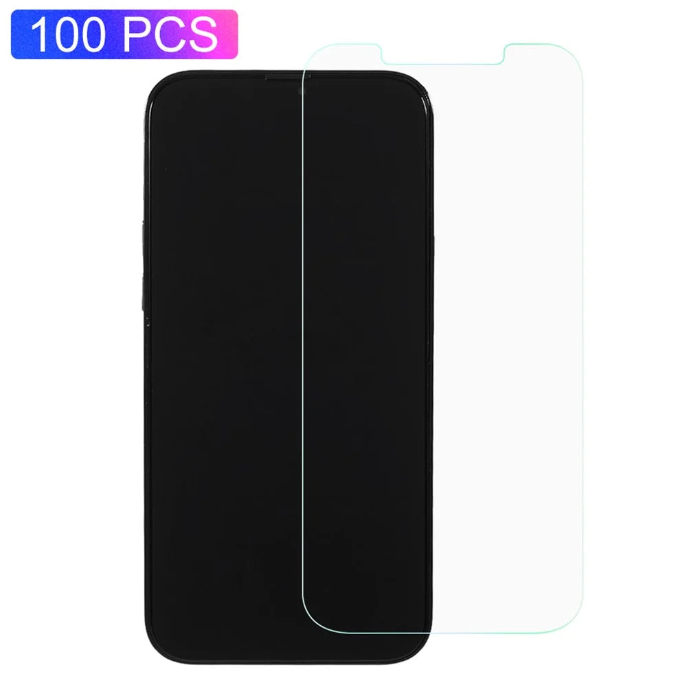 100Pcs / Pack 0.25mm Arc Edge Anti-Explosion Tempered Glass Screen Protector Film for iPhone 13 / 13 Pro / 14 - 1