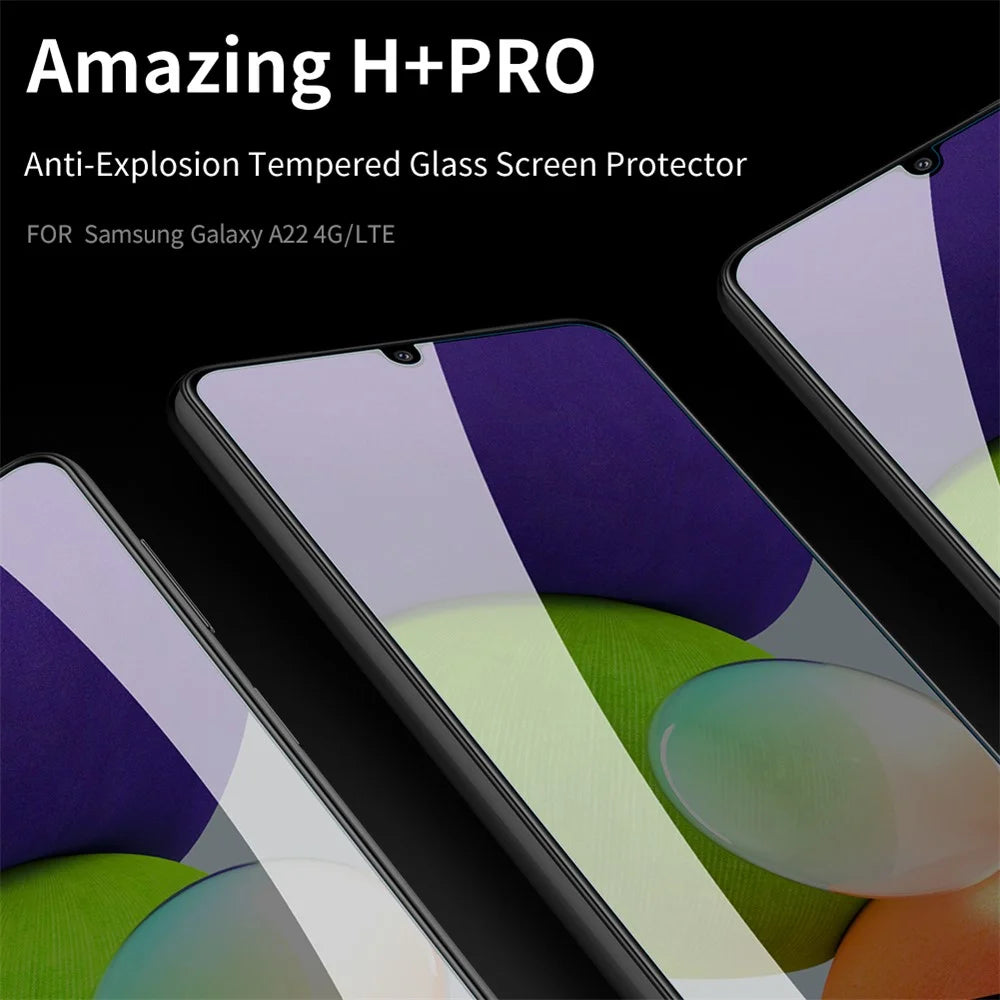 NILLKIN H+Pro Screen Protector for Samsung Galaxy A22 4G (EU Version) / LTE, HD Clear 9H Hardness Anti-Scratch Tempered Glass Film - 6