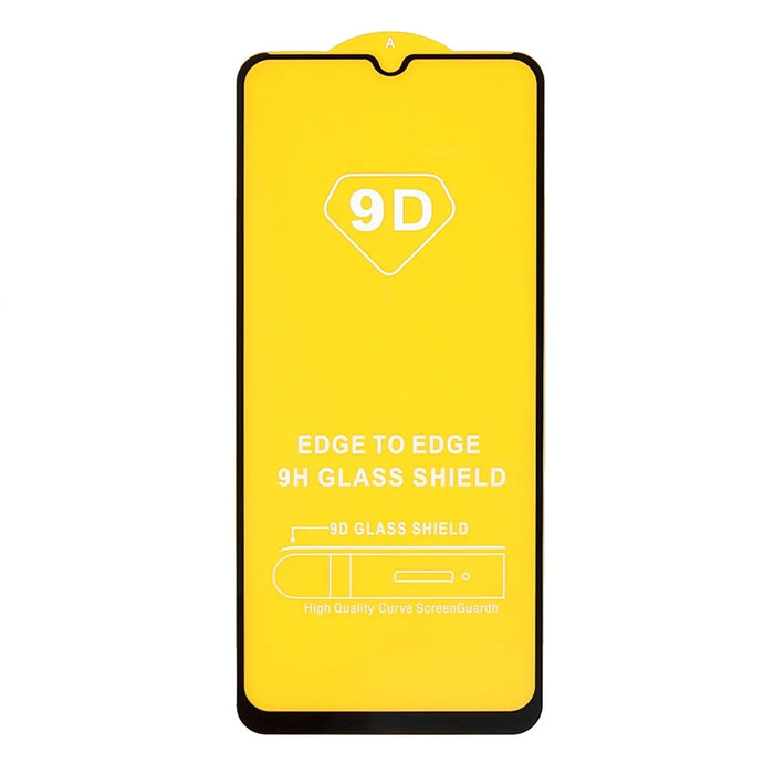 Full Glue Silk Print Edge Tempered Glass Screen Complete Covering Protector for Samsung Galaxy A03s (166.5mm) - 2