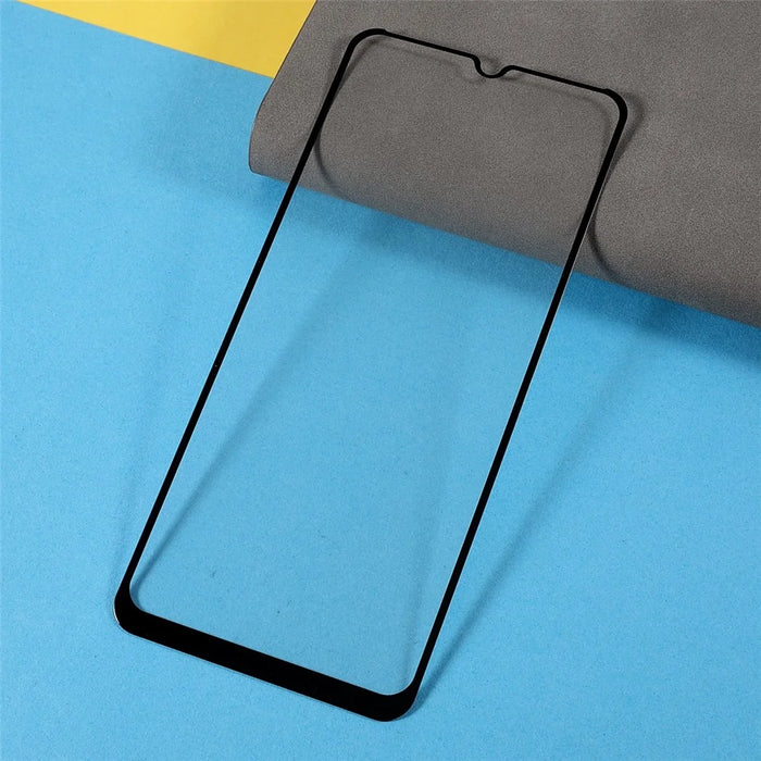 Full Glue Silk Print Edge Tempered Glass Screen Complete Covering Protector for Samsung Galaxy A03s (166.5mm) - 5
