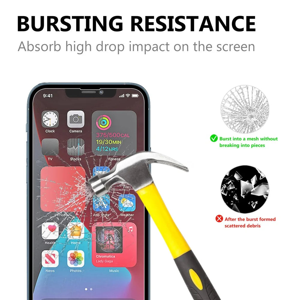 For iPhone 13 Pro Max / 14 Plus Screen Protector Anti-Explosion 0.3mm Arc Edge Tempered Glass Film - 4
