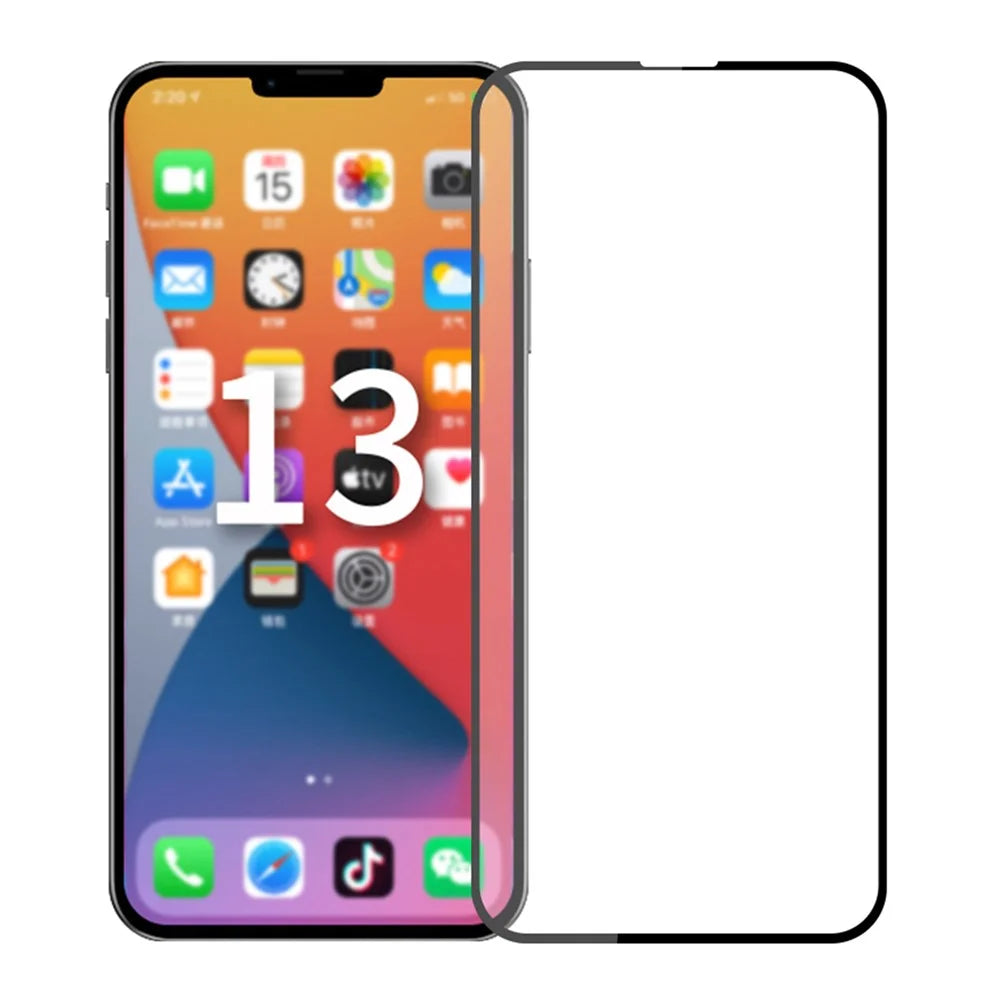 MOFI HD Ultra Clear Full Coverage Full Glue Tempered Glass Screen Protector Film for iPhone 13 / 13 Pro / 14 - 1