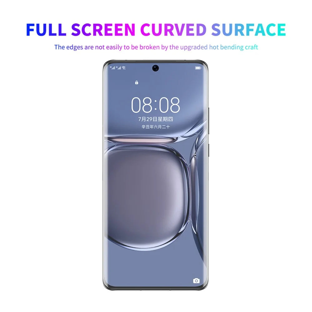 ENKAY HAT PRINCE for Huawei P50 Pro 3D Curved PET Film Anti-Scratch Full Coverage Hot Bending High Definition Clear Screen Protector (Support Fingerprint Unlocking) - 2
