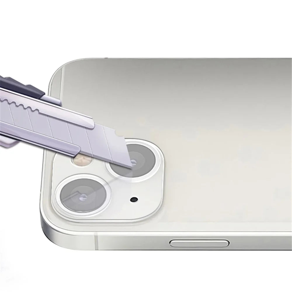 MOCOLO for iPhone 13 / 13 mini Back Camera Lens Protector Silk Printing 9H Hardness Scratch-Resistant Tempered Glass Lens Film - Transparent - 4