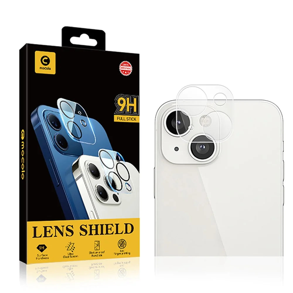 MOCOLO for iPhone 13 / 13 mini Back Camera Lens Protector Silk Printing 9H Hardness Scratch-Resistant Tempered Glass Lens Film - Transparent - 6