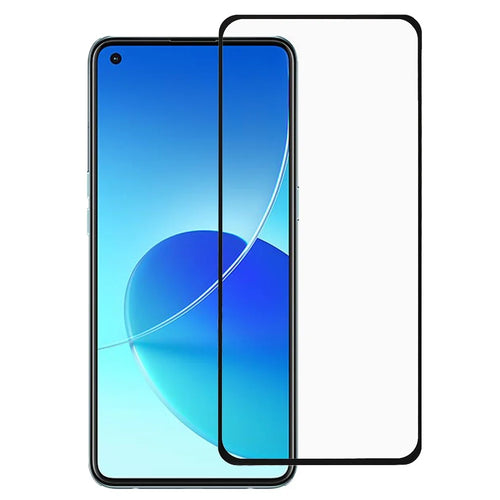 RURIHAI for Oppo Reno6 E Tempered Glass Screen Protector Full Glue 0.26mm 9H Hardness 2.5D Edge Solid Defense Film - 1