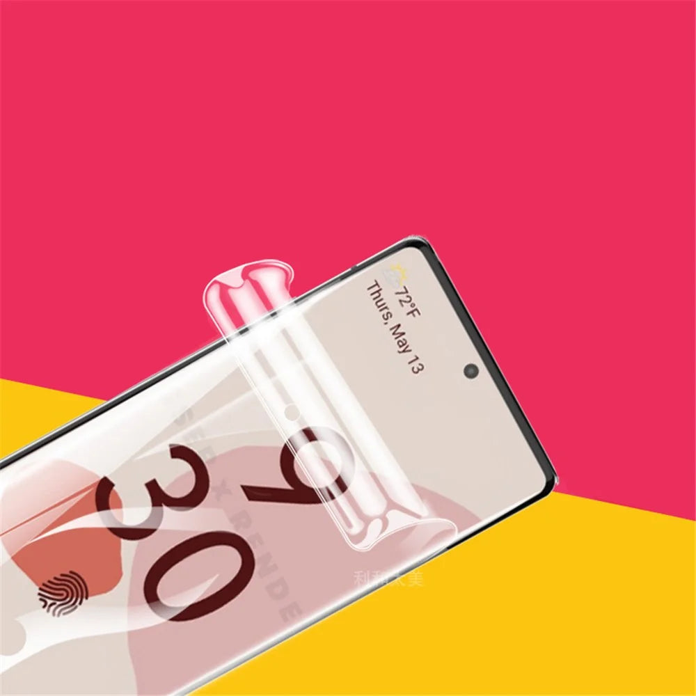 Soft Hydrogel TPU Ultra Clear Anti-Fingerprint Full Screen Protector Film for Google Pixel 6 - 3