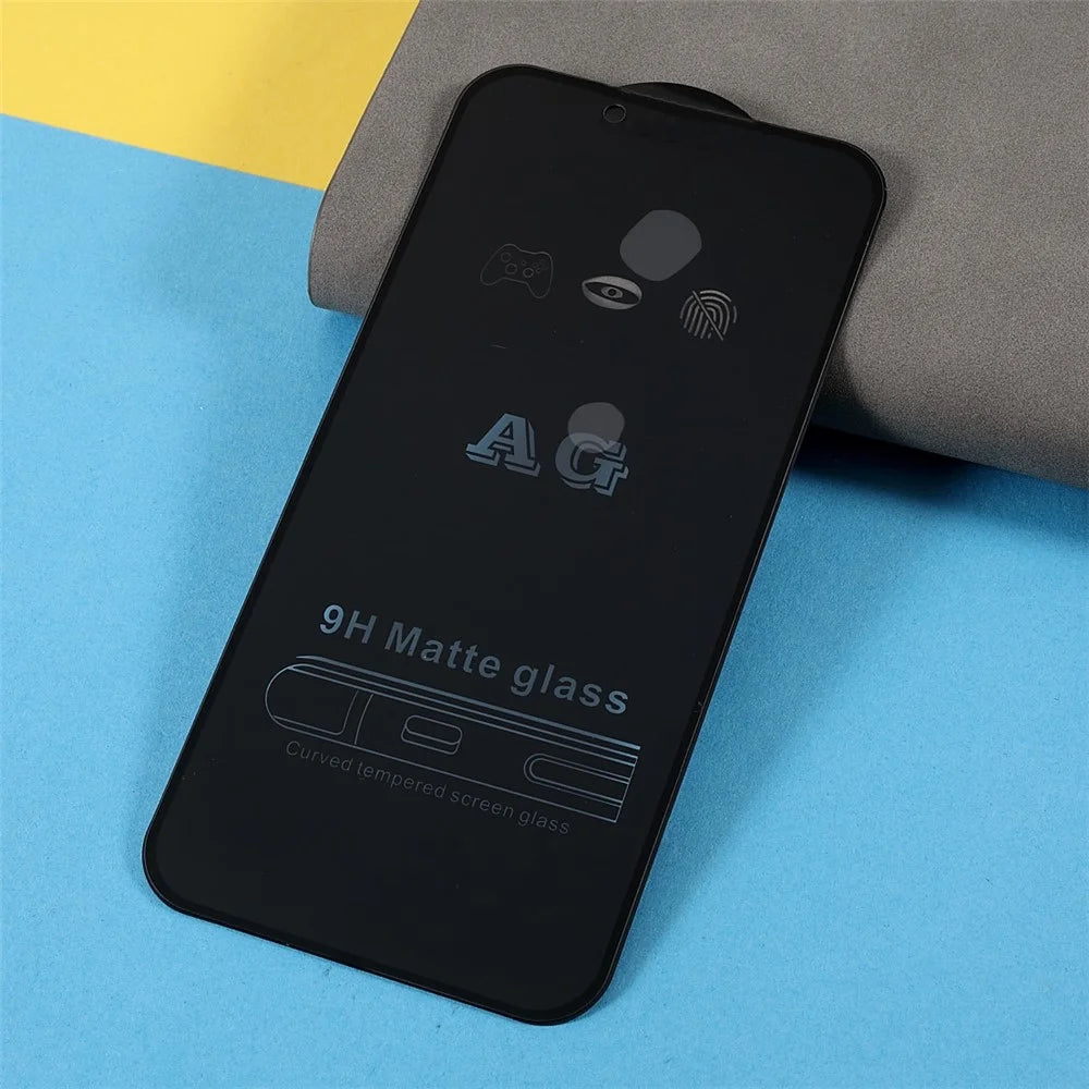 Full Glue Full Coverage Matte Anti-fingerprint Tempered Glass Anti-scratch Screen Shield for iPhone 13 / 13 Pro / 14 / 14 - 3