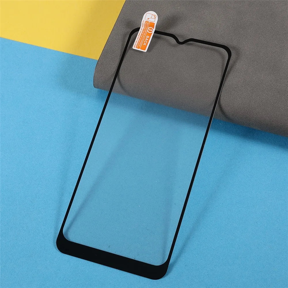 For Motorola Moto G Play (2021) Silk Printing Tempered Glass Screen Protector Full Coverage Full Glue Scratch Resistant Clear Film - 6