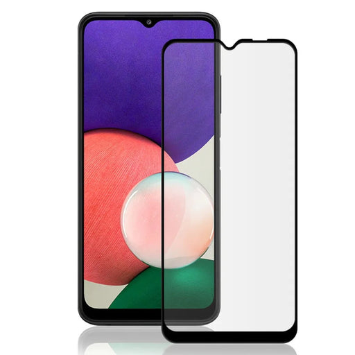 MOCOLO for Samsung Galaxy A22 5G (EU Version) HD Tempered Glass Screen Protector Full Coverage Full Glue Defense 9H Hardness Silk Printing Film - Black - 1