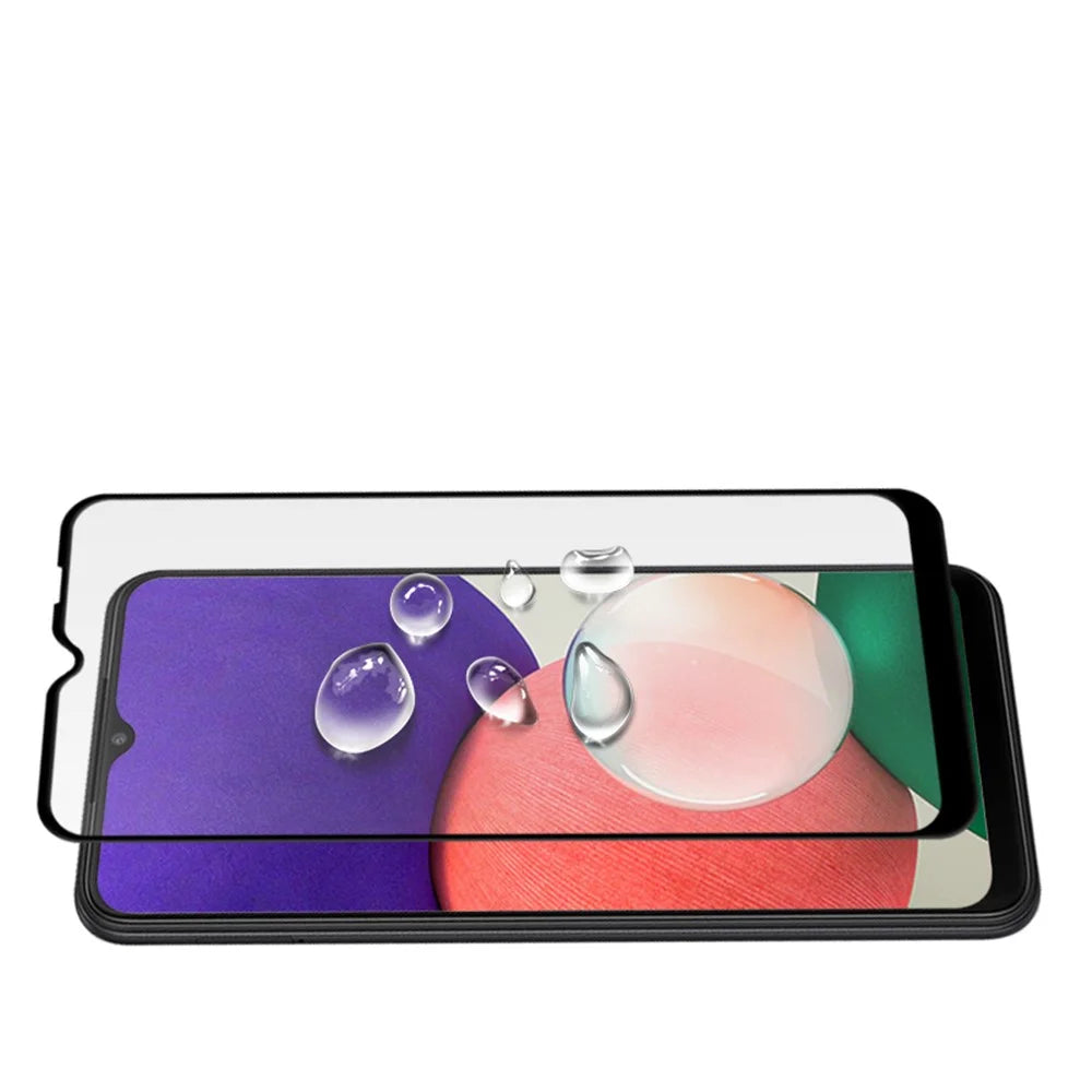 MOCOLO for Samsung Galaxy A22 5G (EU Version) HD Tempered Glass Screen Protector Full Coverage Full Glue Defense 9H Hardness Silk Printing Film - Black - 5