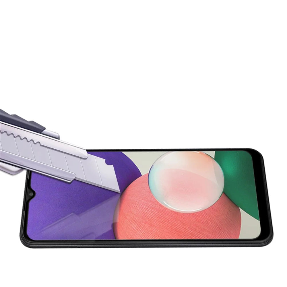 MOCOLO for Samsung Galaxy A22 5G (EU Version) HD Tempered Glass Screen Protector Full Coverage Full Glue Defense 9H Hardness Silk Printing Film - Black - 6