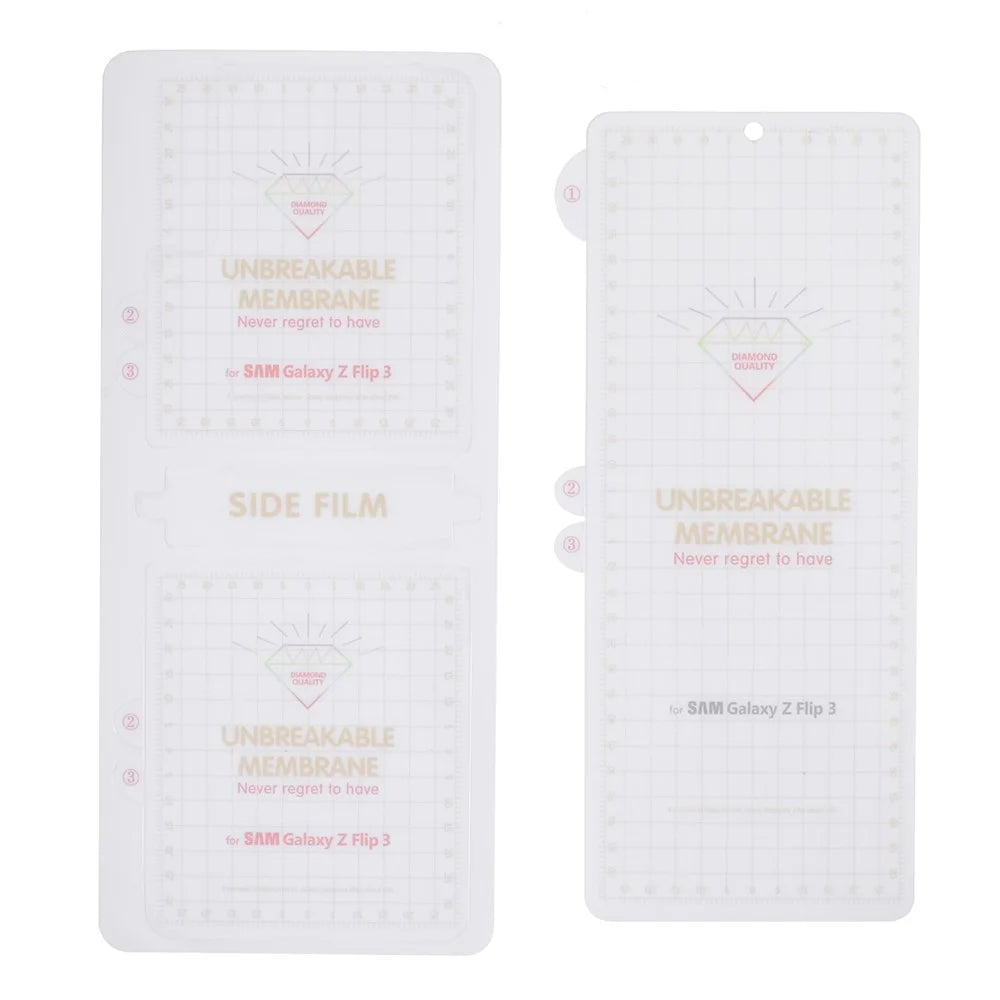 RURIHAI Full Coverage TPU Screen Protector Front + Back Film for Samsung Galaxy Z Flip3 5G - 1