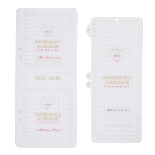 RURIHAI Full Coverage TPU Screen Protector Front + Back Film for Samsung Galaxy Z Flip3 5G - 1