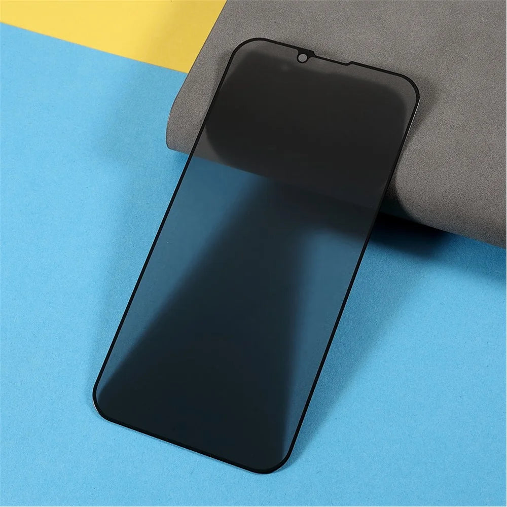 Silk Printing 180 Degree Anti-peep Full Coverage Tempered Glass Screen Protector for iPhone 13 Pro Max / 14 Plus - 4
