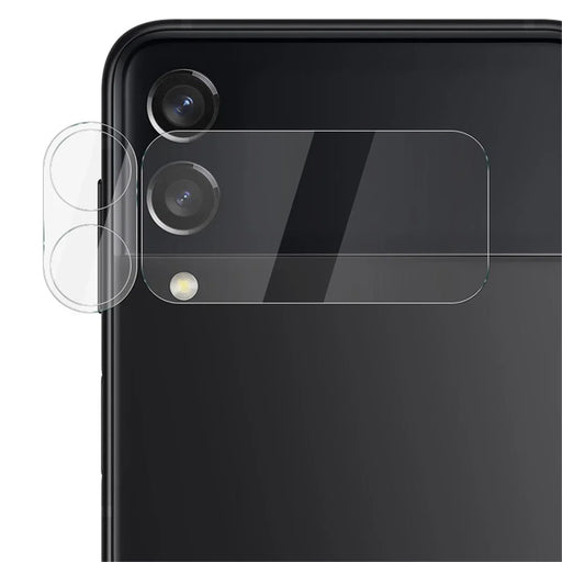 IMAK 1PC High Light Transmittance Tempered Glass Lens Protector Films + 1PC Back Screen Protector Set for Samsung Galaxy Z Flip3 5G - 1