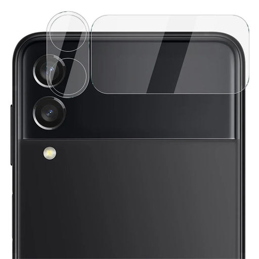 IMAK 1PC High Light Transmittance Tempered Glass Lens Protector Films + 1PC Back Screen Protector Set for Samsung Galaxy Z Flip3 5G - 2