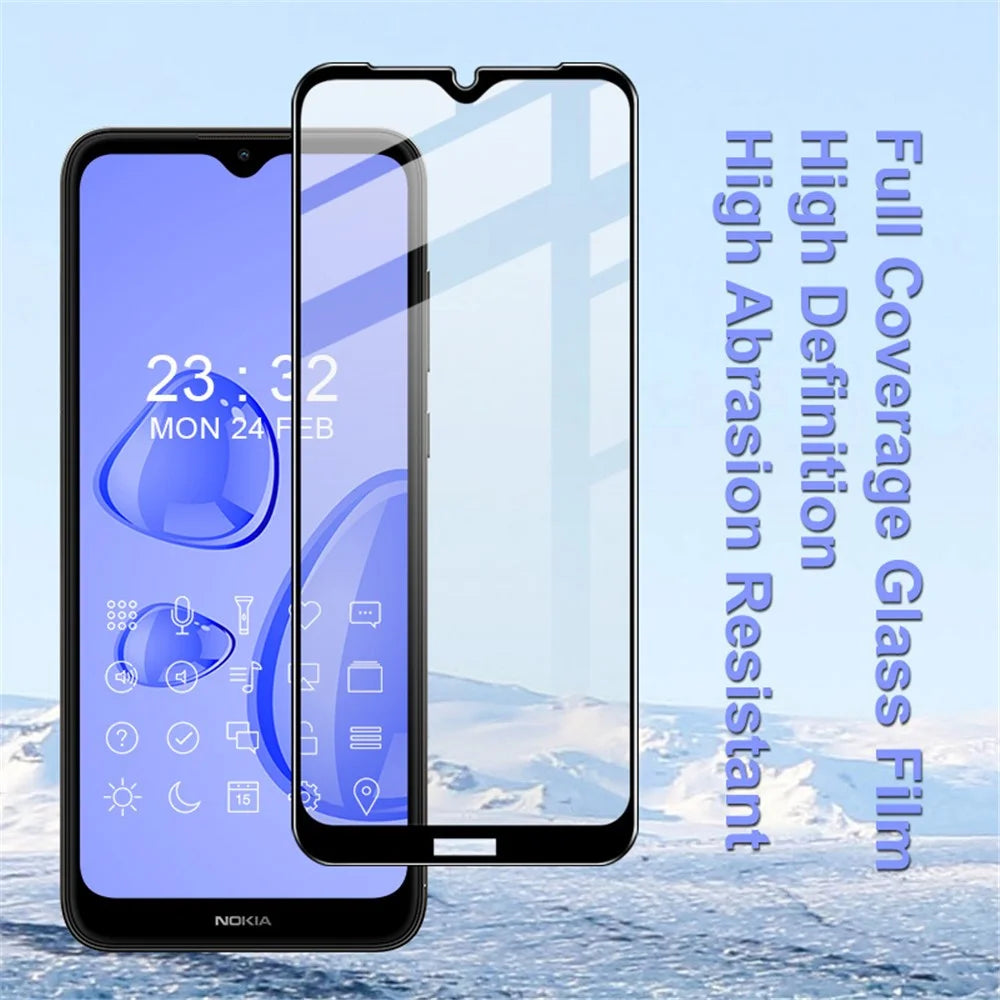 IMAK Pro+ Full HD Clear 9H Anti-Scratch Full Coverage Full Glue Tempered Glass Film for Nokia C30 - 3