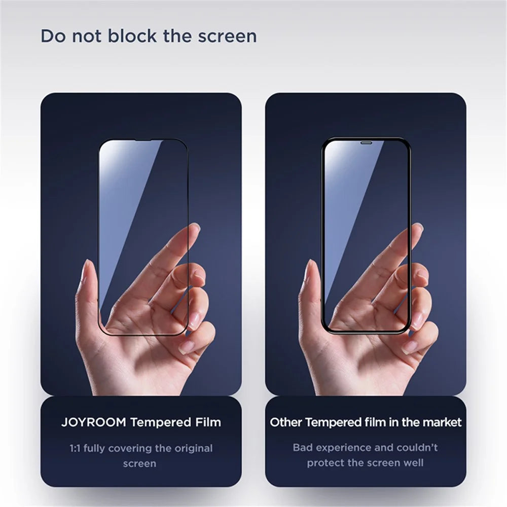 JOYROOM HD Full Coverage Full Glue 9H Hardness Tempered Glass Protective Film for iPhone 13 / 13 Pro / 14 - 4
