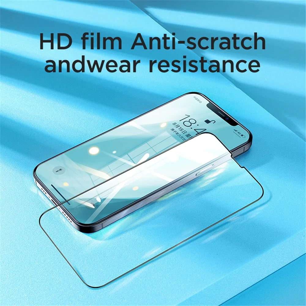JOYROOM HD Full Coverage Full Glue 9H Hardness Tempered Glass Protective Film for iPhone 13 / 13 Pro / 14 - 7