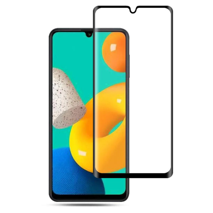 AMORUS HD Transparency Clear 9H Full Glue Full Coverage Silk Printing Tempered Glass Screen Protector for Samsung Galaxy M32 (Global Version) - Black - 1