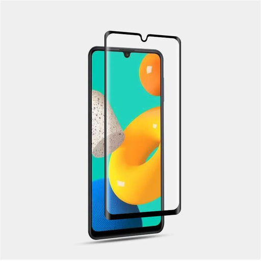 AMORUS HD Transparency Clear 9H Full Glue Full Coverage Silk Printing Tempered Glass Screen Protector for Samsung Galaxy M32 (Global Version) - Black - 2