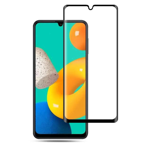 MOCOLO 9H Anti-Scratch HD Clear Full Coverage Full Glue Silk Printing Tempered Glass Screen Protector for Samsung Galaxy M32 (Global Version) - Black - 1