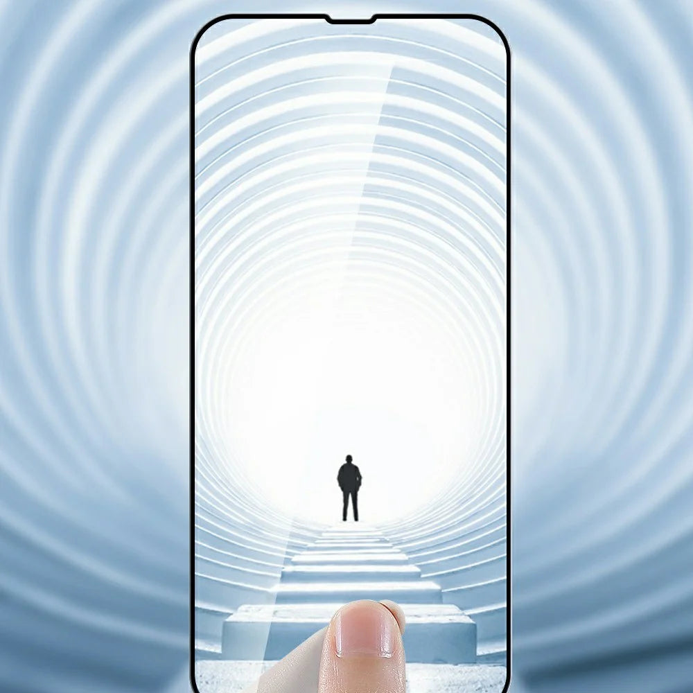 JOYROOM Anti-spy Privacy Protection Silk Print Tempered Glass Full Screen Protector Film for iPhone 13 / 13 Pro / 14 - 6