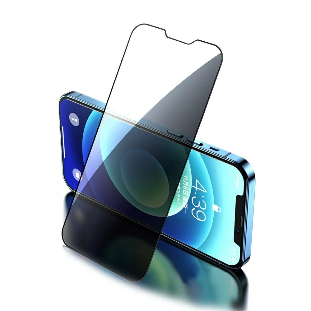 JOYROOM Anti-peep Silk Print Full Glue Tempered Glass Screen Protector for iPhone 13 Pro Max / 14 Plus - 1