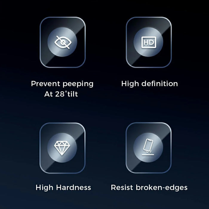 JOYROOM Anti-peep Silk Print Full Glue Tempered Glass Screen Protector for iPhone 13 Pro Max / 14 Plus - 3